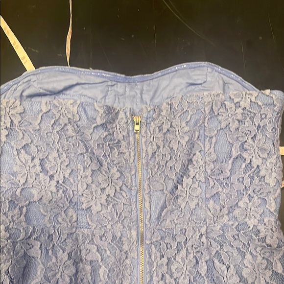Elegant Blue Lace Strapless Dress free people size 0 - Picture 3 of 3